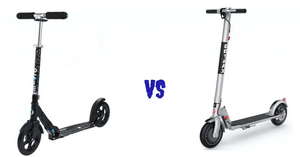 kick scooter vs electric scooter