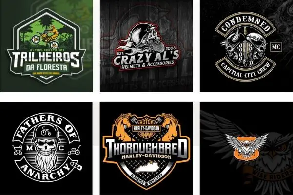 cool motorcycle club logo examples