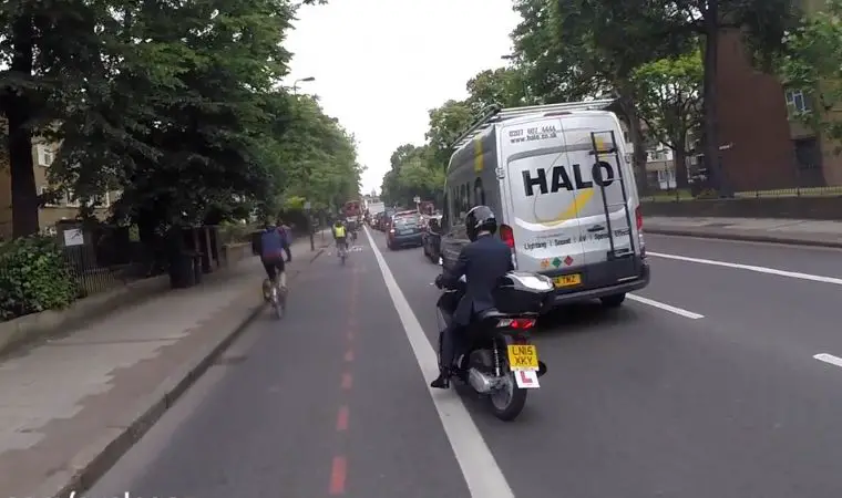 motorcycles when changing lanes